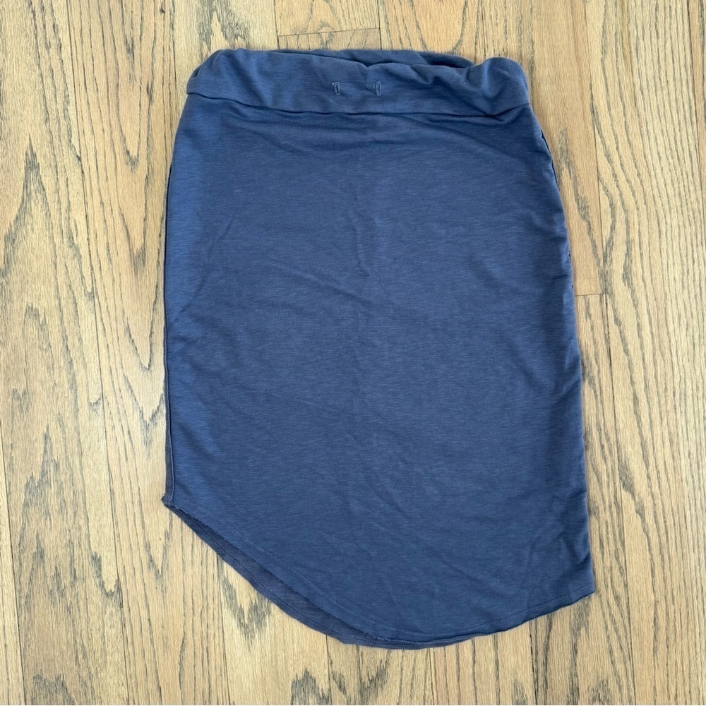 Sundry Women’s Asymmetrical Pull On Casual Blue Cotton Skirt Size 0